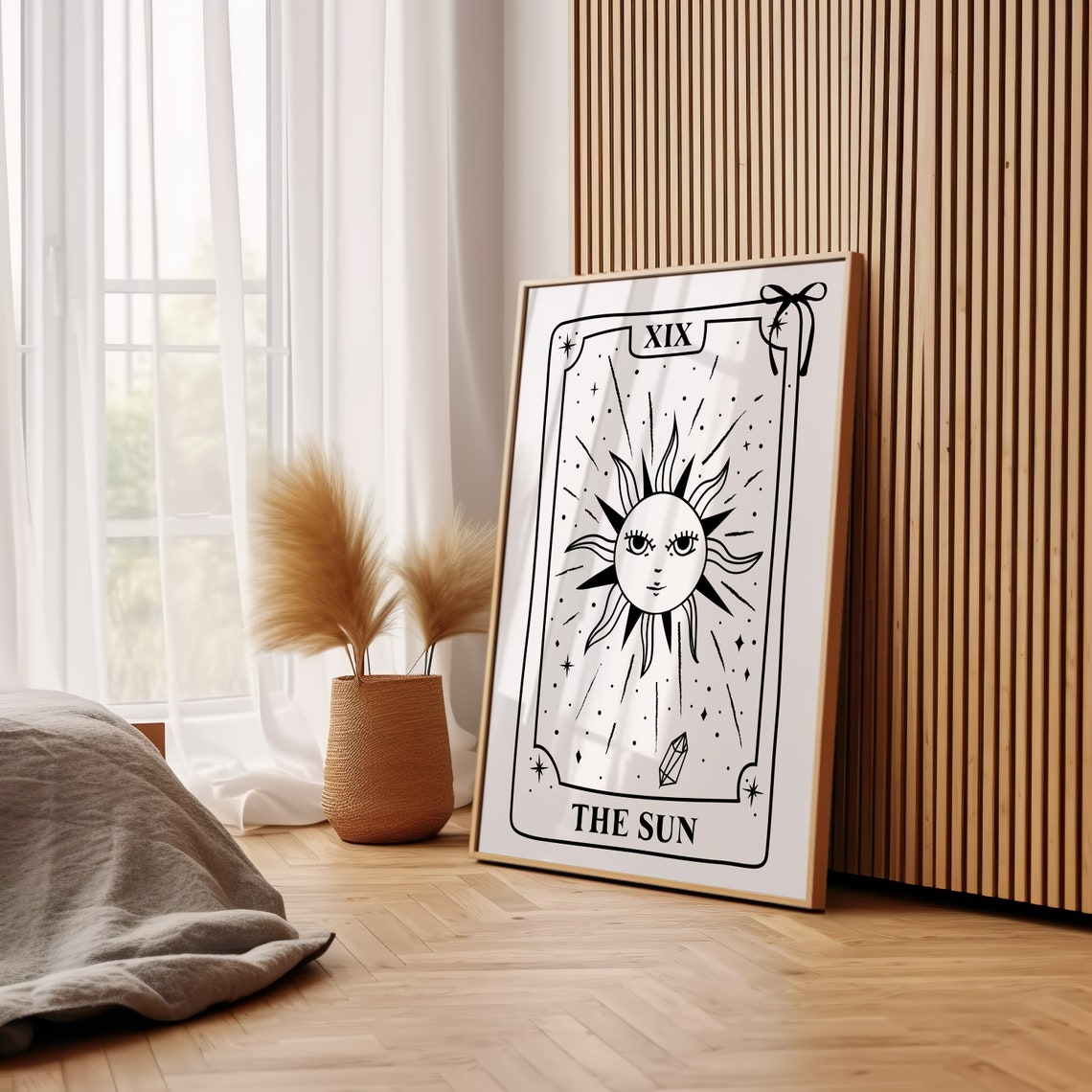 The Sun XIX Tarot Card Celestial Spiritual Minimalist Art Poster - Image 3