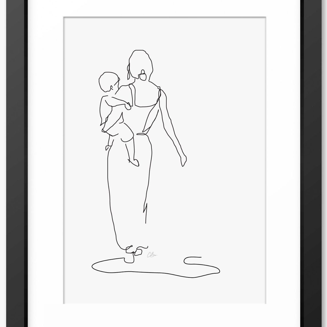 Mother And Son Art Mother And Son Drawing Mother And Son Print Mothers Day Print Mother And Son Drawing Illustration Mother And Child