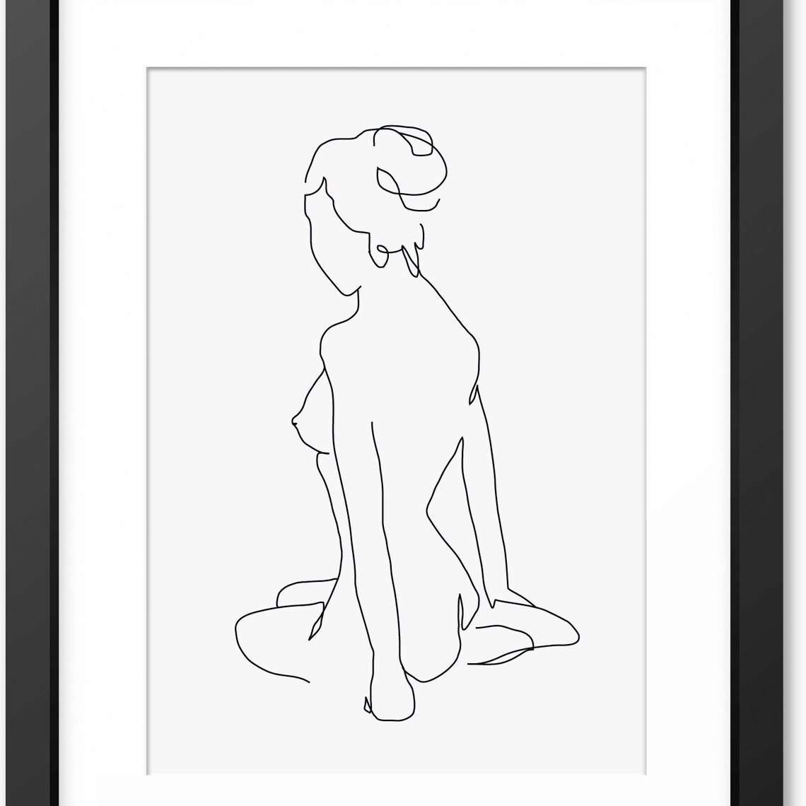 Female Body Line Art Poster Minimalist Woman Figure Modern Wall Decor