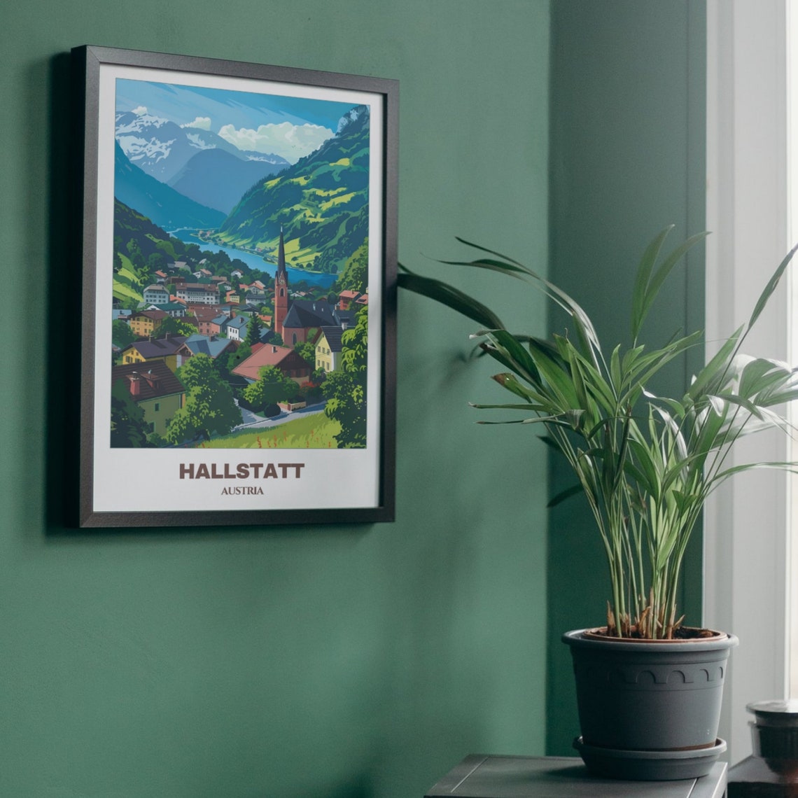 Hallstatt Austria Alpine Lake Village Mountain Valley Travel Poster - Image 5