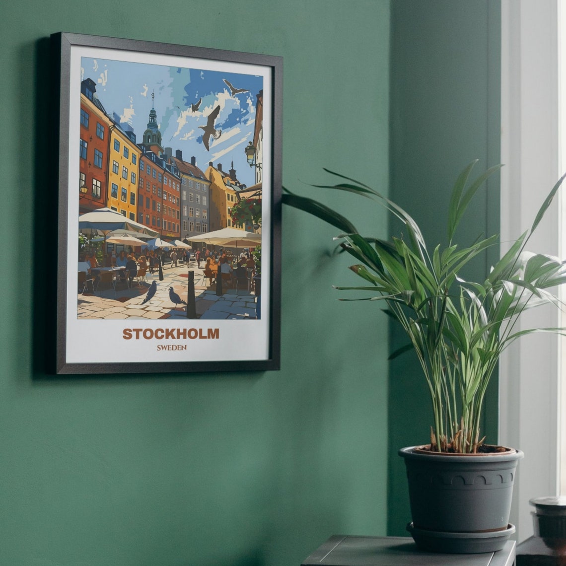 Stockholm Travel Poster Sweden Travel Poster Citycape Painting Print Wall Art Stockholm Home Decor Stockholm Trip Print - Image 5