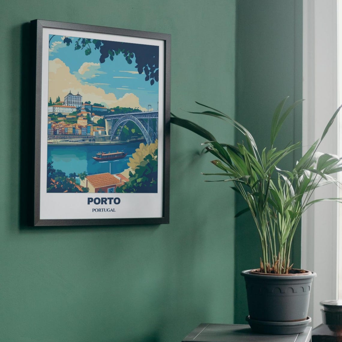 Porto Travel Poster Portugal Travel Poster Citycape Painting Print Wall Art Porto Home Decor Portugal Trip Print - Image 4