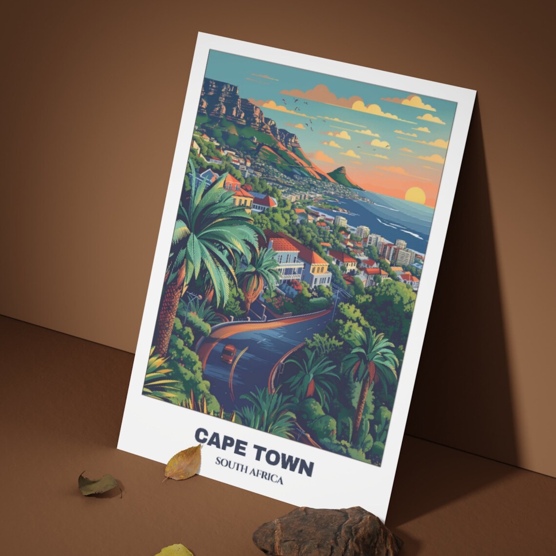 Cape Town Travel Poster, South Africa Wall Art Print - Image 3