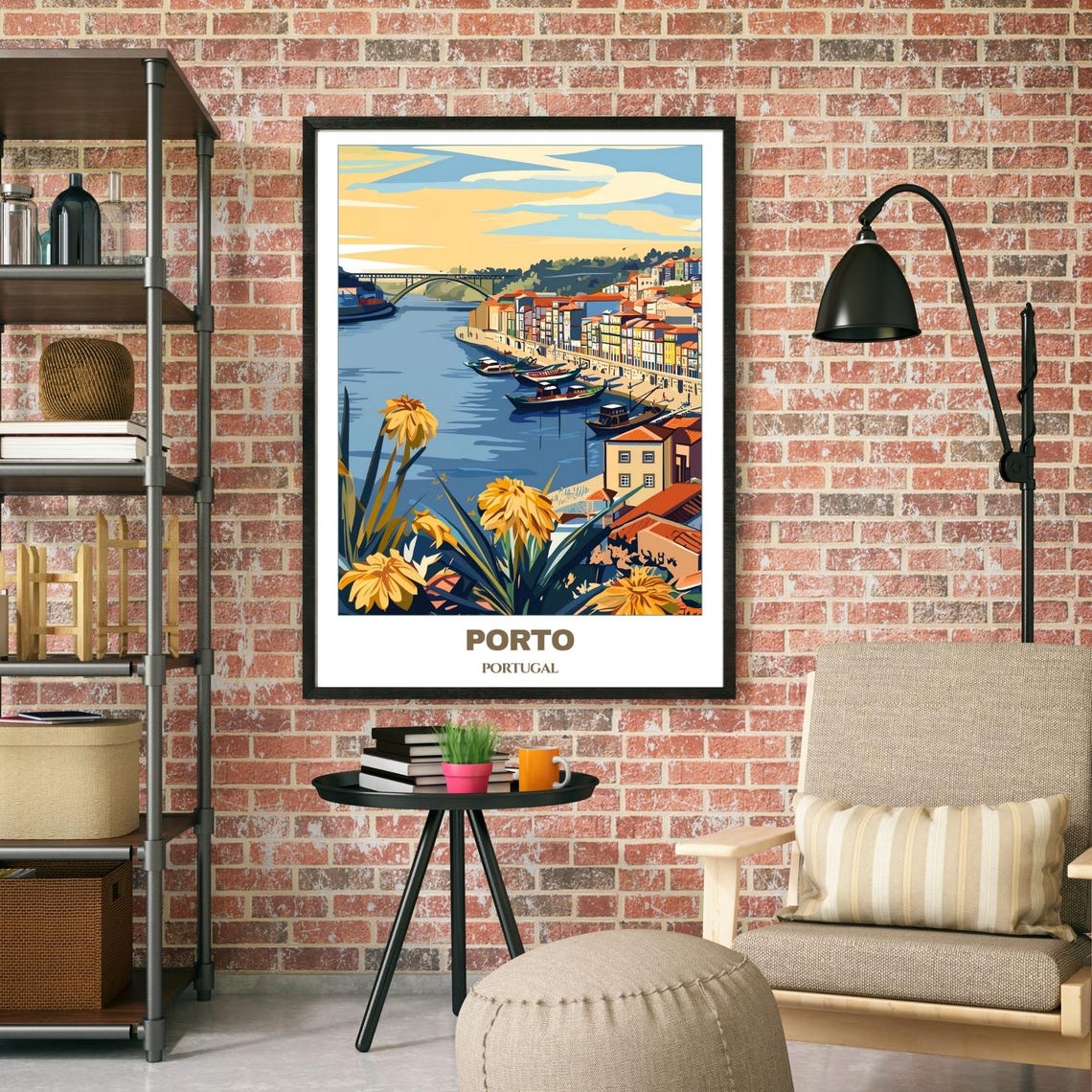 Porto Travel Poster Portugal Travel Poster Citycape Painting Print Wall Art Porto Home Decor Portugal Trip Print - Image 2