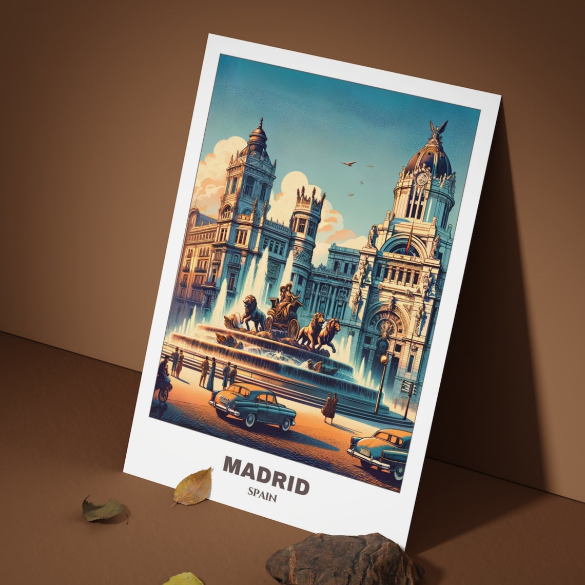 Madrid Travel Poster Spain Travel Poster Madrid City Painting Cityscape Painting Travel Wall Art Room Decor Spain Trip - Image 3