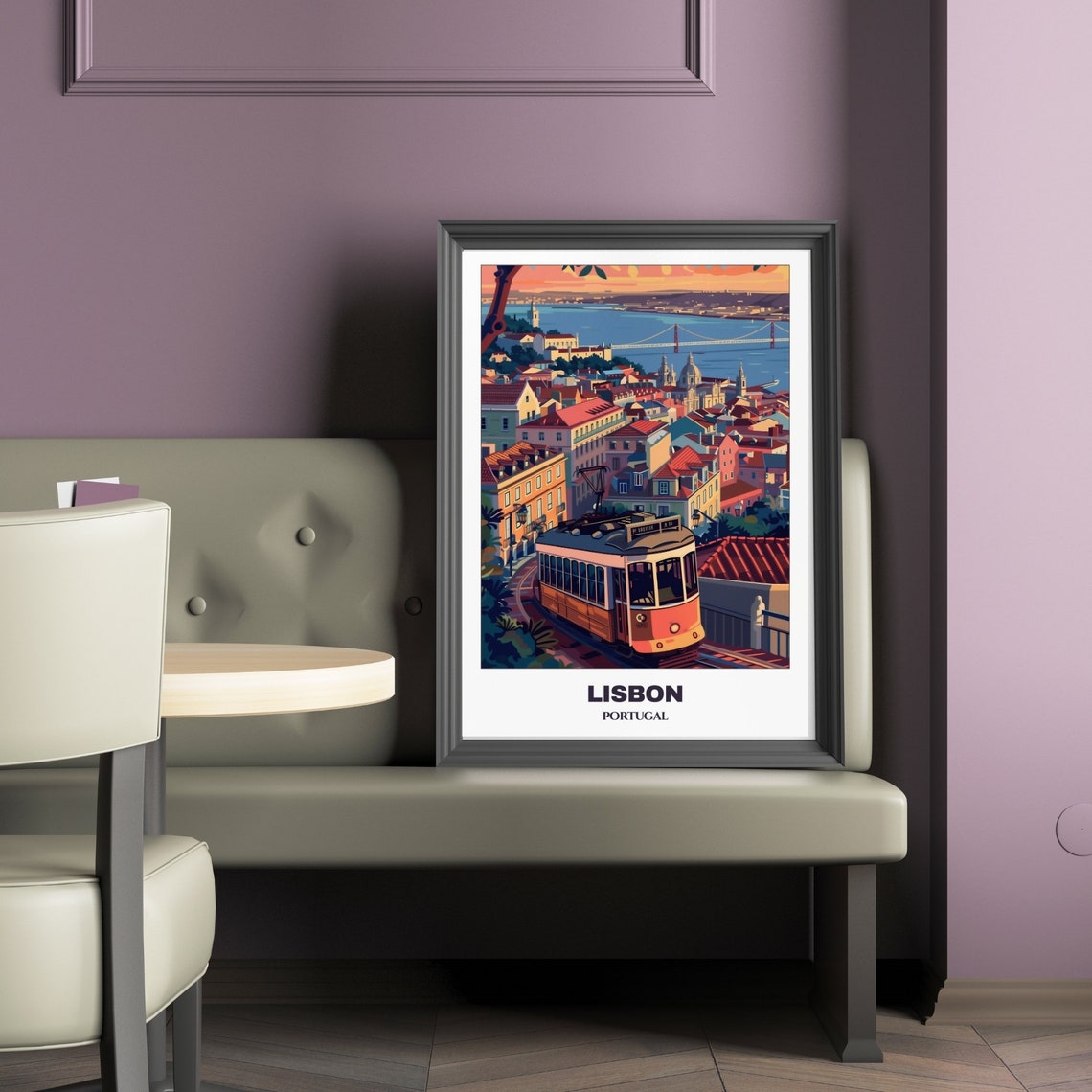 Lisbon Travel Poster Portugal Travel Poster Citycape Painting Print Wall Art Lisbon Home Decor Lisbon Trip Print - Image 2