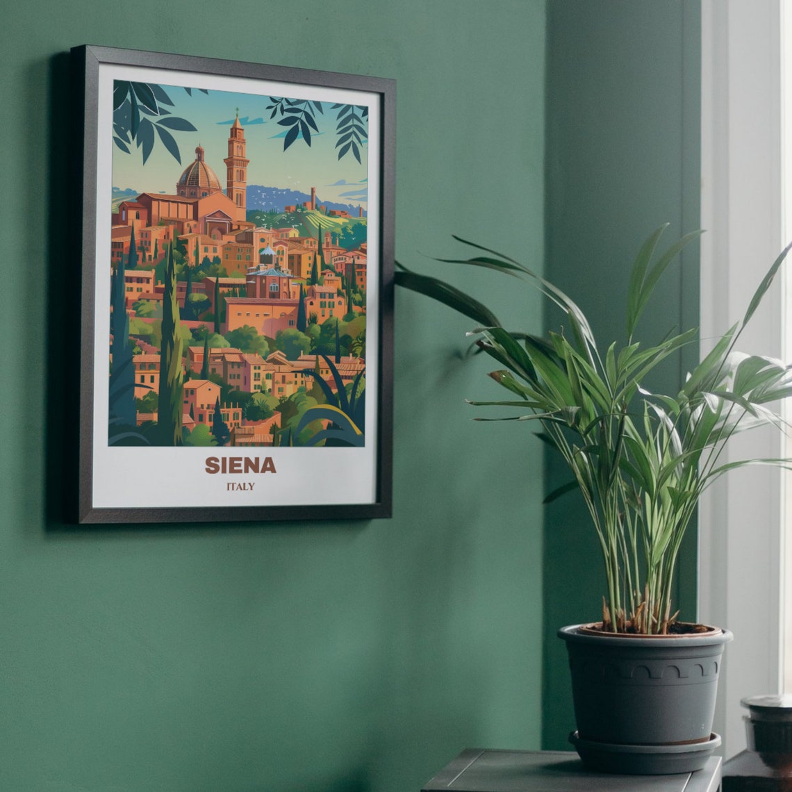 Siena Italy Duomo Dome Bell Tower Orange Rooftops Travel Poster - Image 5