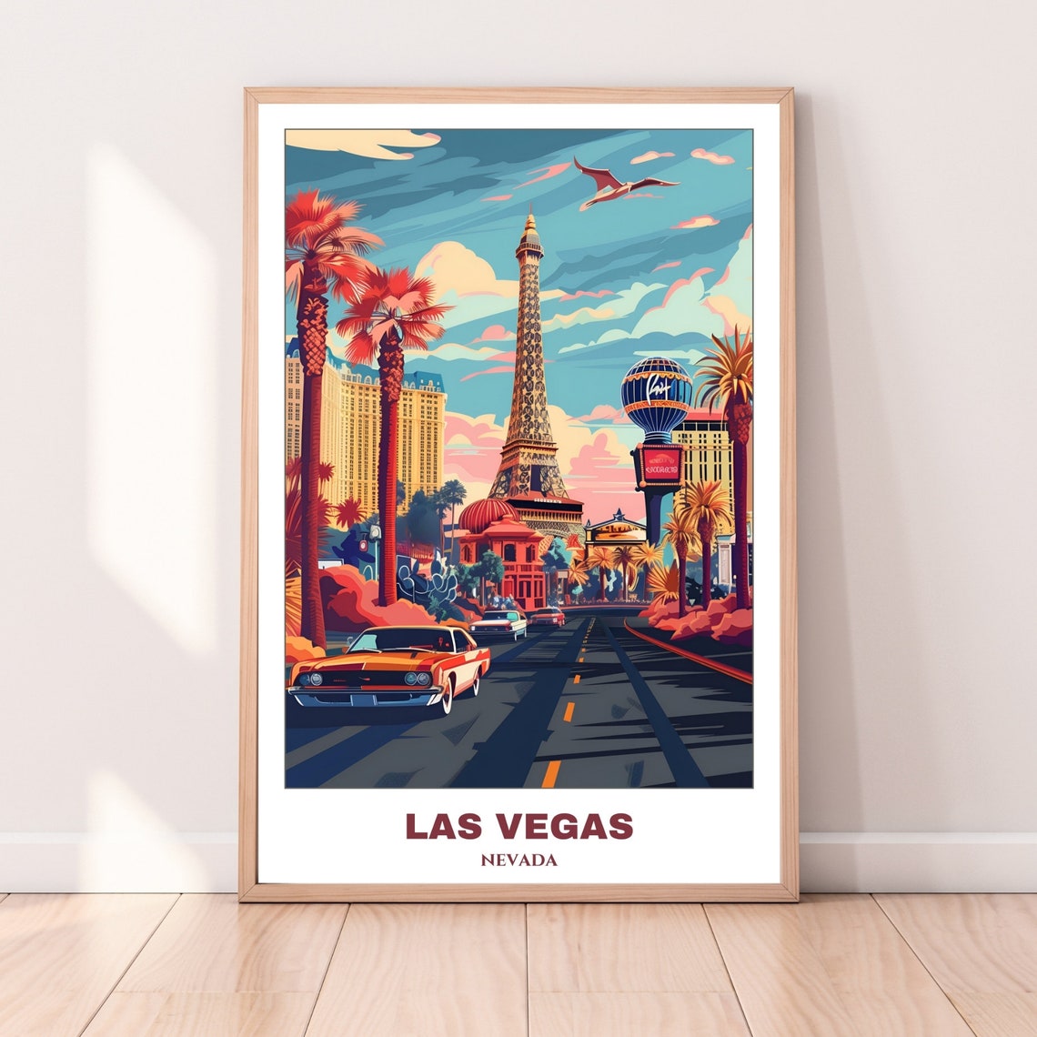 Las Vegas Paris Eiffel Tower Replica Boulevard Nevada Travel Poster - Image 4