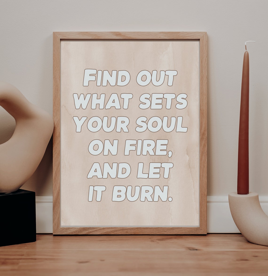 Find Out What Sets Your Soul On Fire Bubble Passion Quote Poster