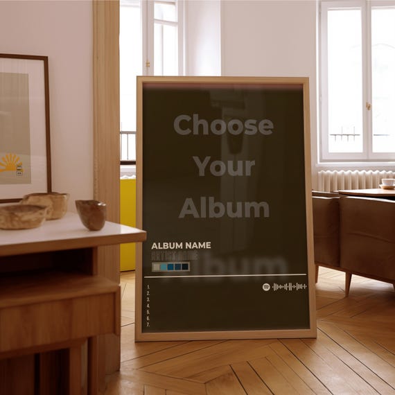 Custom Album Poster Personalized Music Tracklist Print Choose Your Artistcustom Wall Art For Lovers Gift Fans