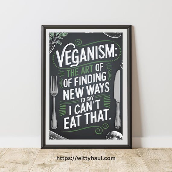 Kitchen Art Prints Dining Room Art Prints Vegan Wall Art Decor Vegan Prints Vegetarian Gift Ideas Funny Vegan Art Vegan Gift