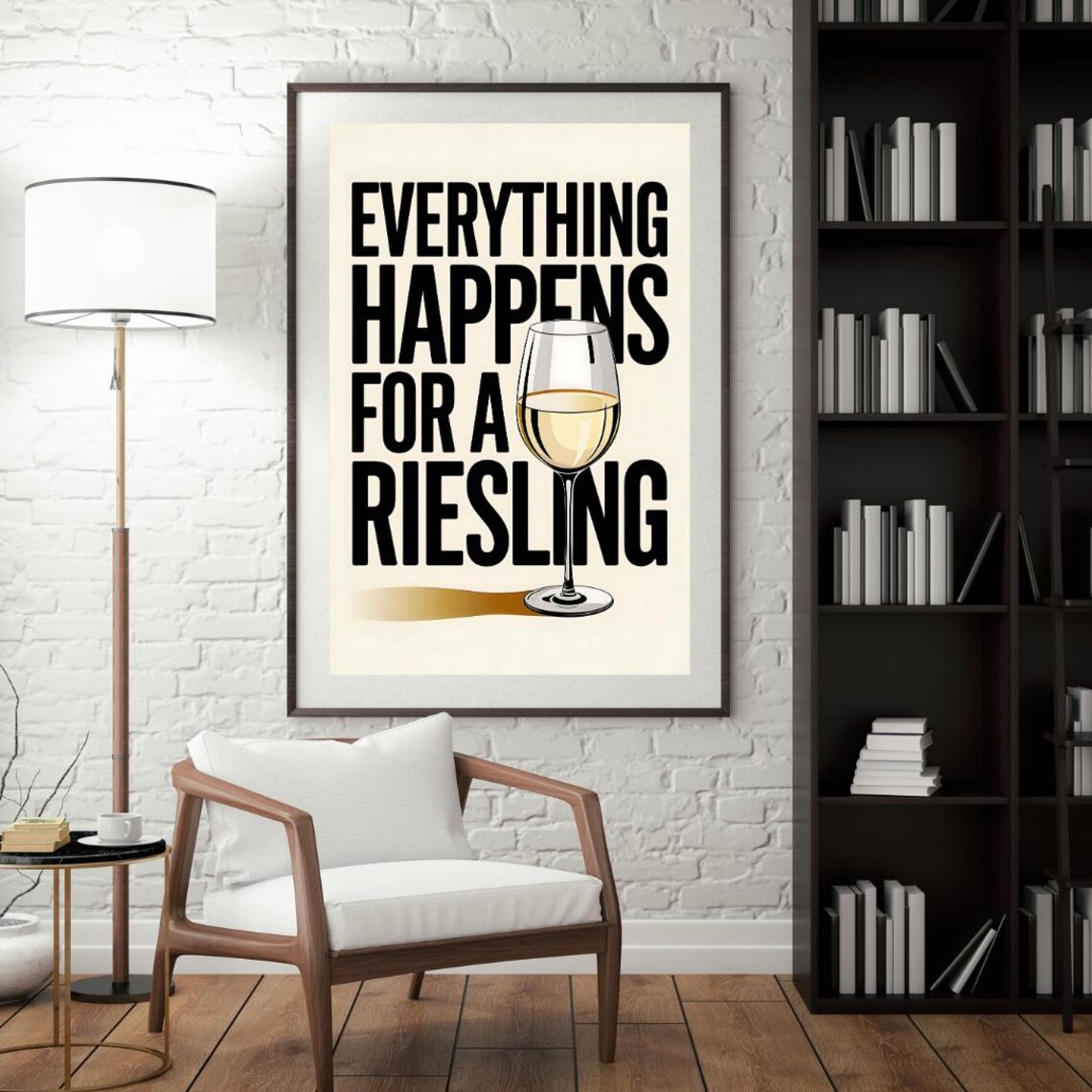 Riesling Wine Quote, Modern Wine Poster - Image 5