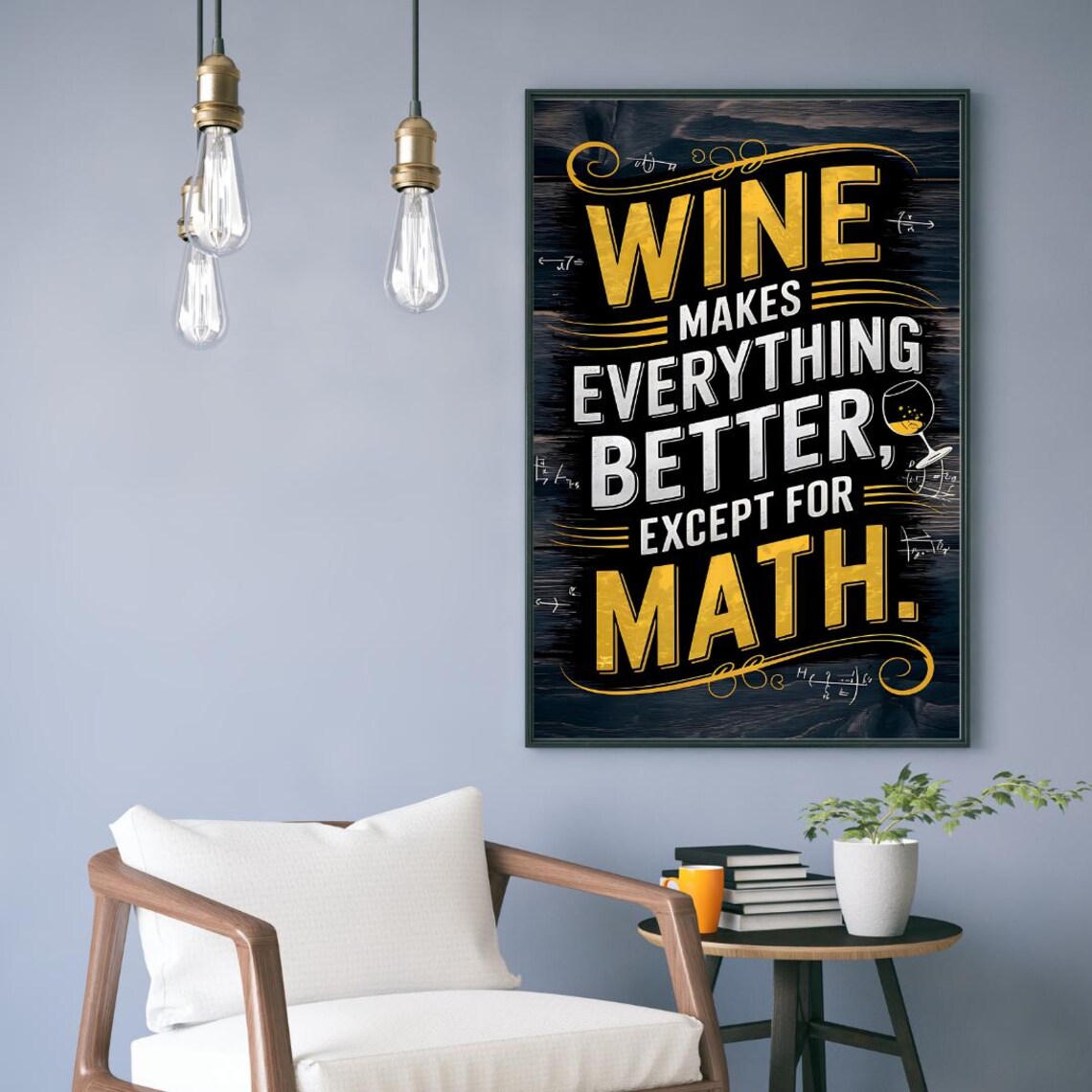 Wine Poster, Funny Kitchen Wall Art Print - Image 2