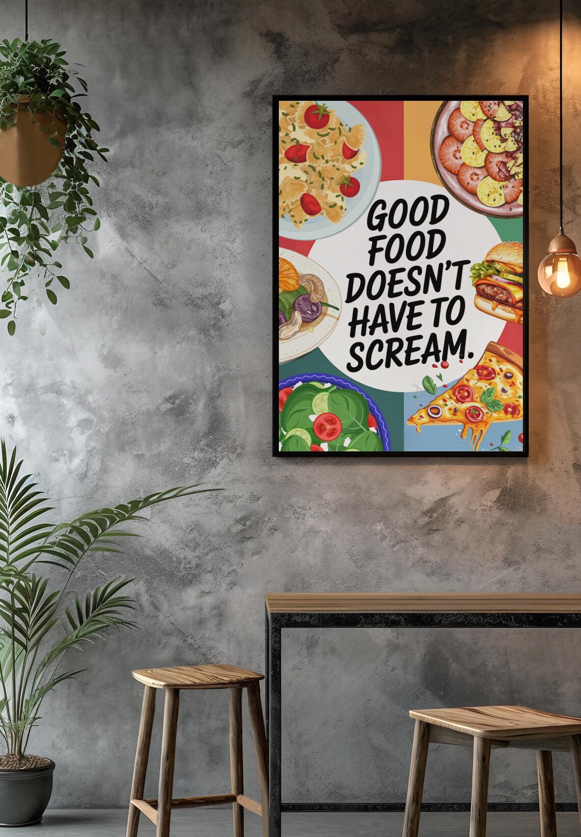 Funny Vegan Wall Decor, Quirky Typography Print - Image 5
