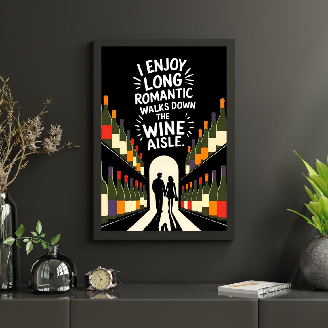 Wine Poster, Funny Kitchen Wall Art Print - Image 5