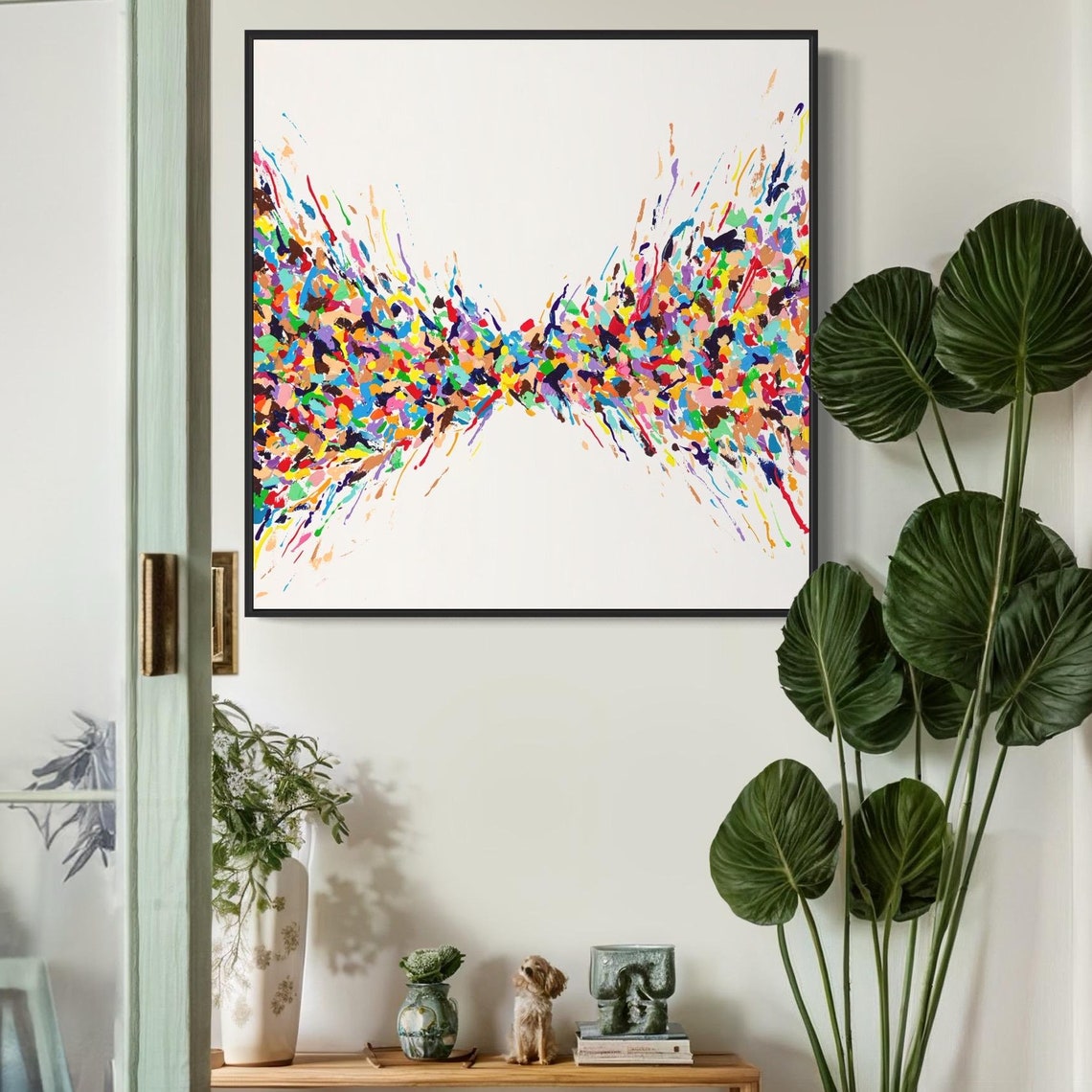 Color Burst Explosion Abstract Poster Radiant Rainbow Splash Art - Image 3