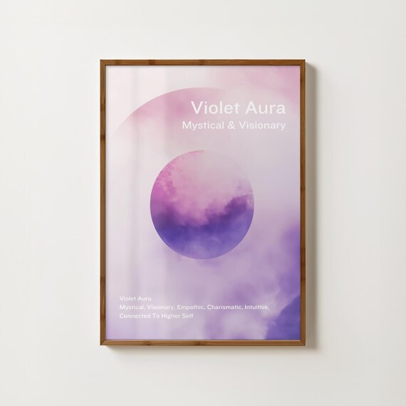 Violet Aura Mystical and Visionary Dreamy Mist Spiritual Wall Poster