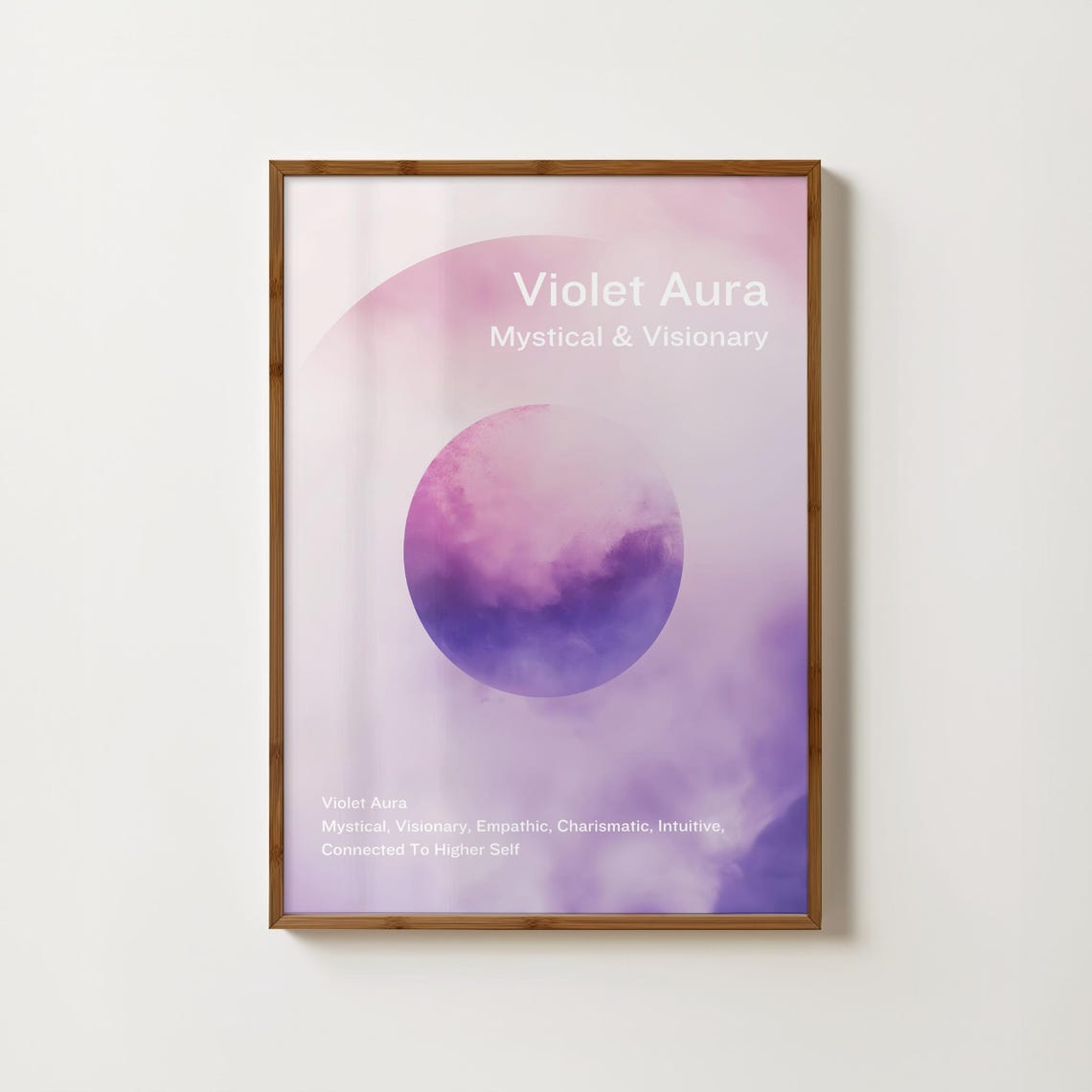 Violet Aura Mystical and Visionary Dreamy Mist Spiritual Wall Poster