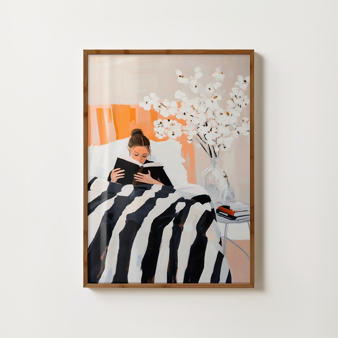 Woman Reading Portrait, Book Club Wall Art Print