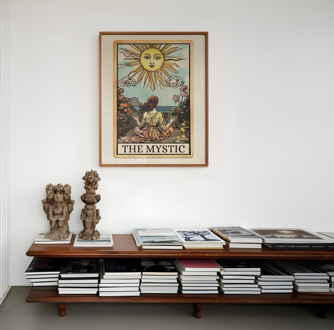 Mystic Tarot Card Art Print, Boho Meditation Decor - Image 2