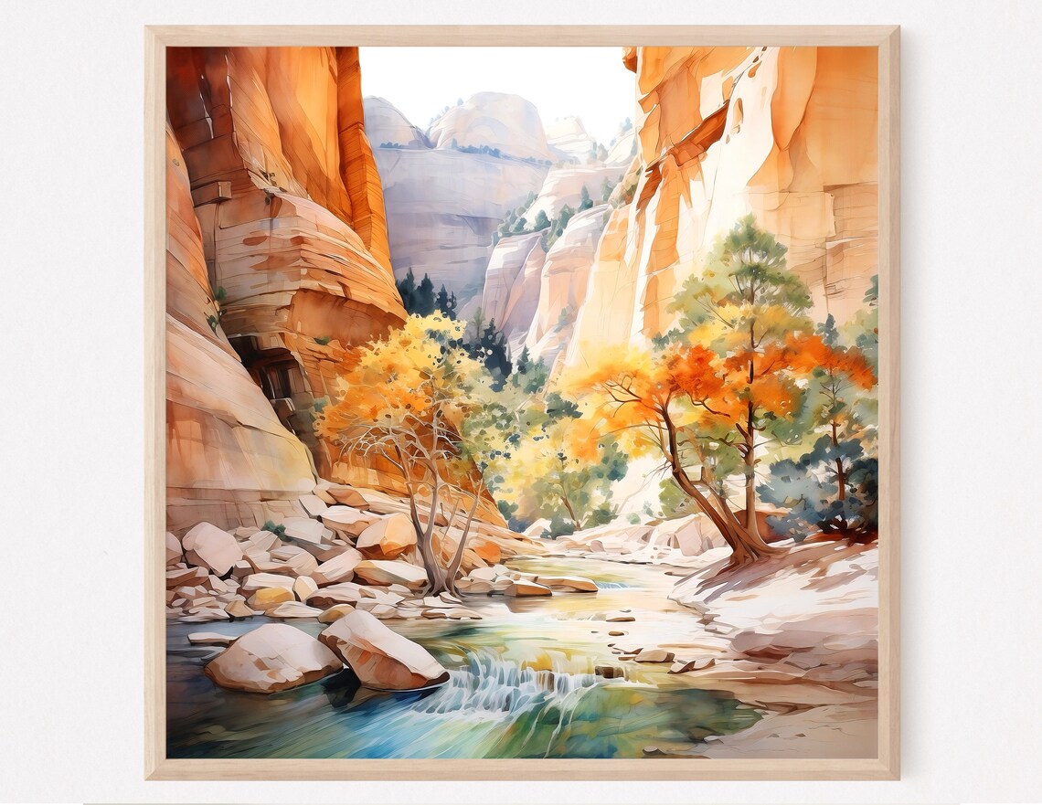 Zion National Park Travel Poster, Utah Landscape - Image 2