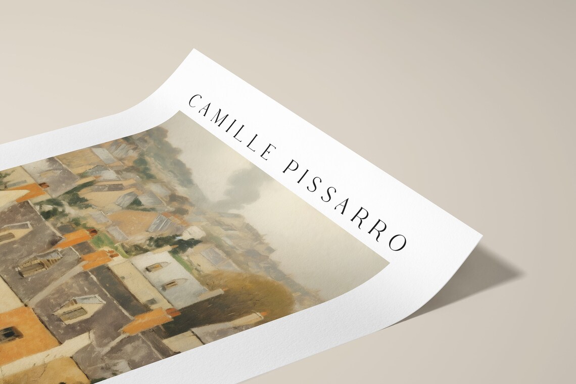 Camille Pissarro Town Landscape Art Print - Image 2