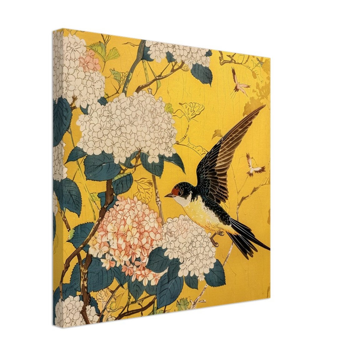 Hokusai Japanese Nature Art Print, Vintage Bird Flowers - Image 2