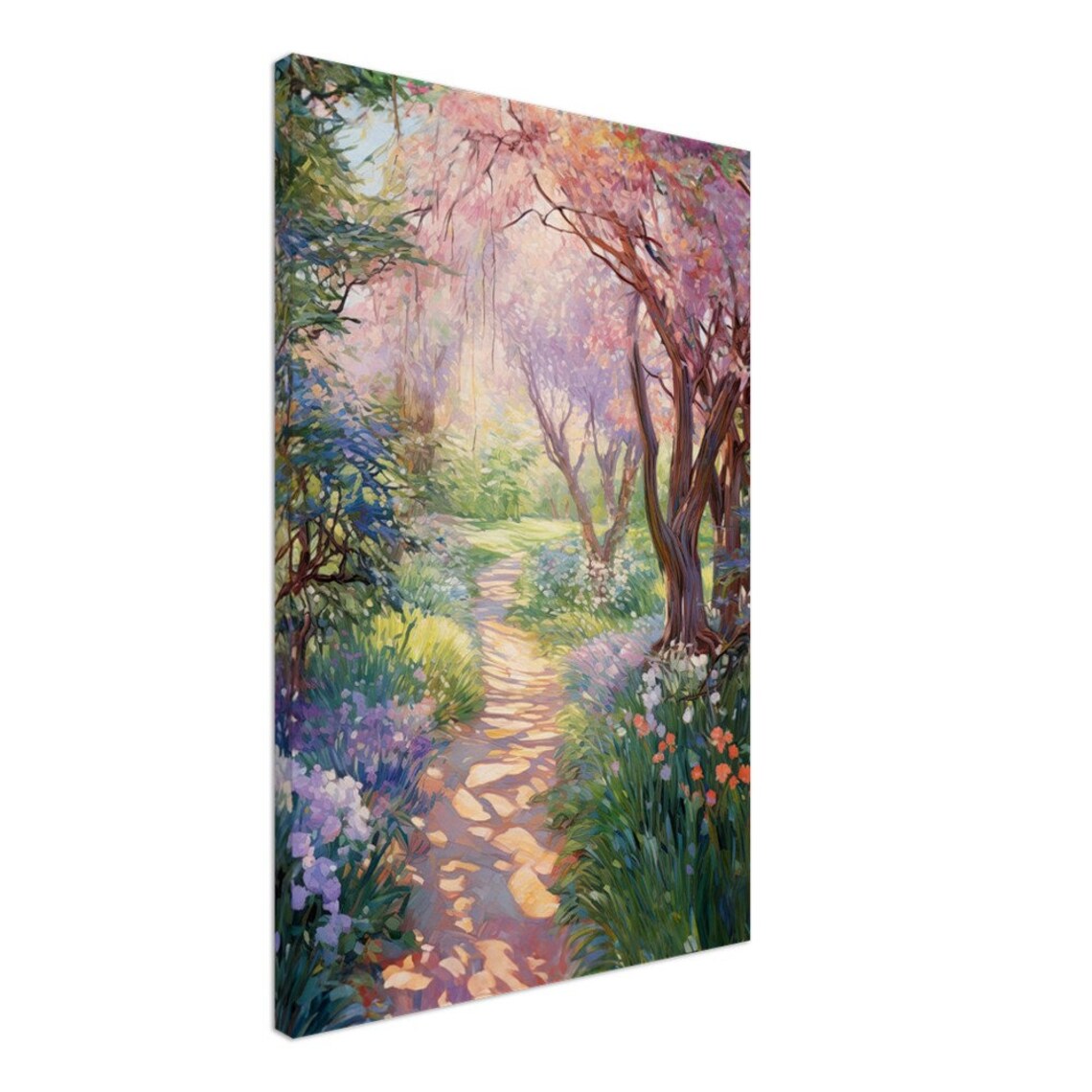 Van Gogh Inspired Sunlit Path Floral Trail Art Print - Image 2