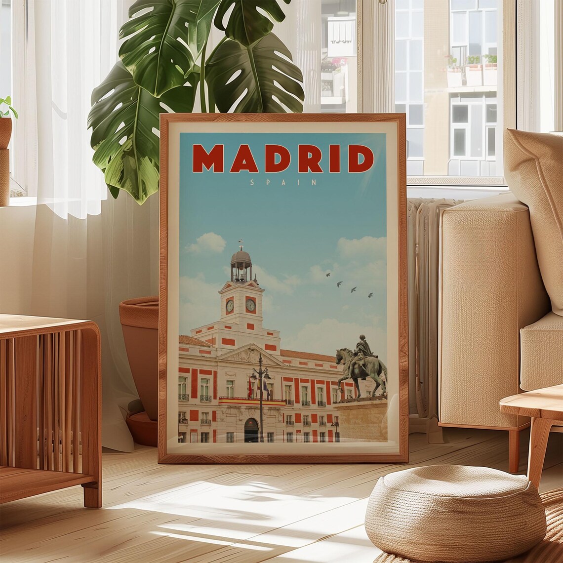 Madrid Vintage Travel Poster, Spain Art Print