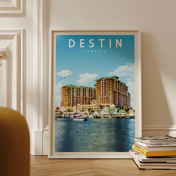 Destin Florida Harbor Marina Beachfront Condos Emerald Coast Poster