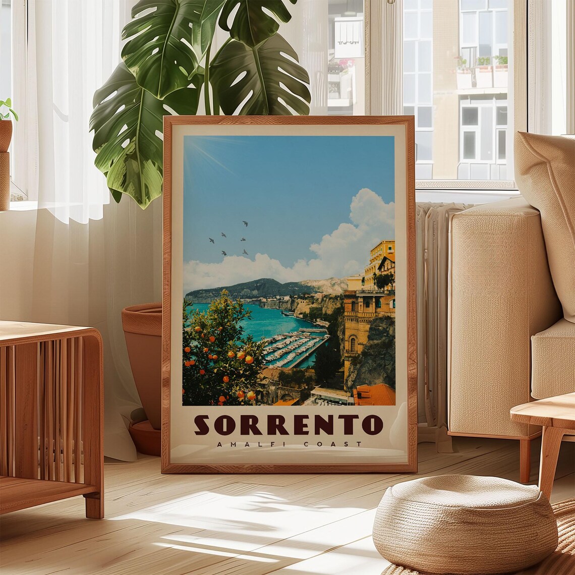 Sorrento Amalfi Coast Italy Travel Poster