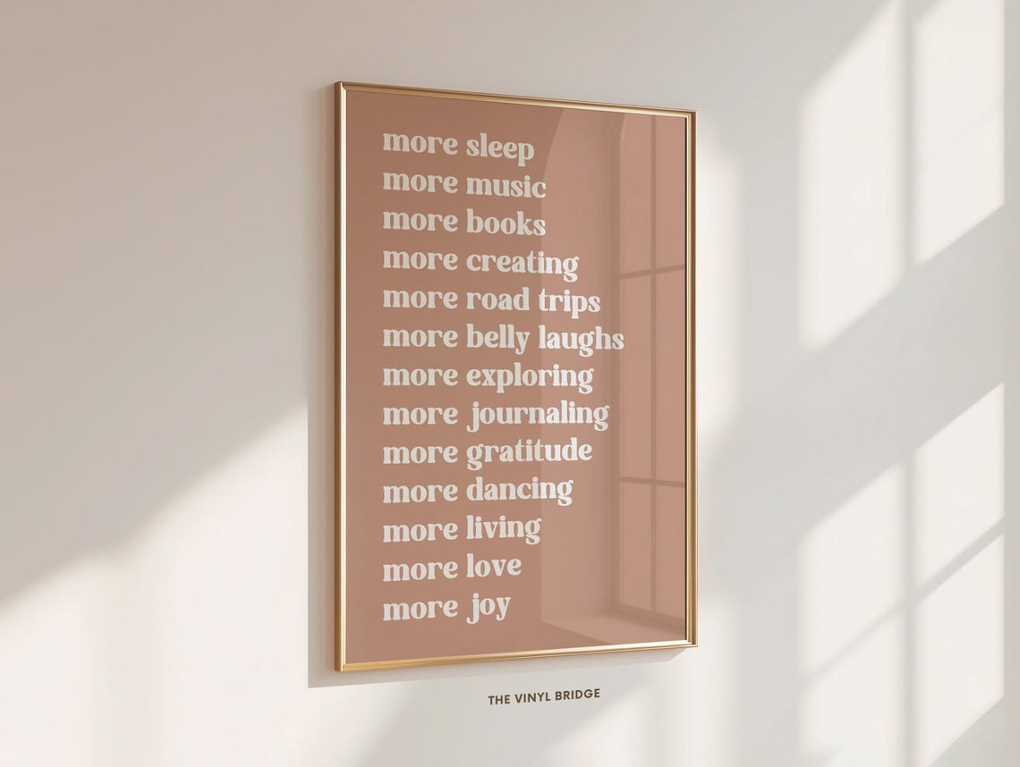 More of Everything Daily Affirmation List Warm Brown Wall Poster - Image 4