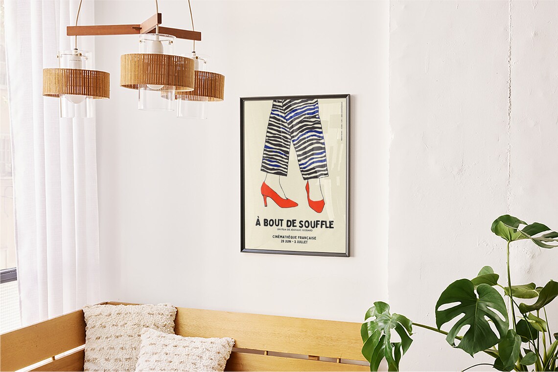 Retro French Film Poster, Mid Century Typography Print - Image 5