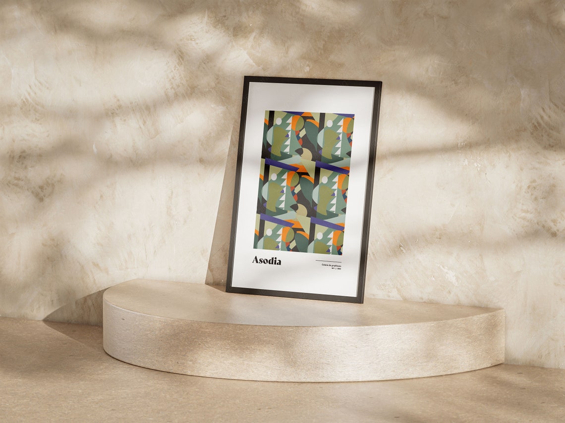 Asodia Galerie Graphiques Abstract Green Tree Geometric Art Print - Image 5