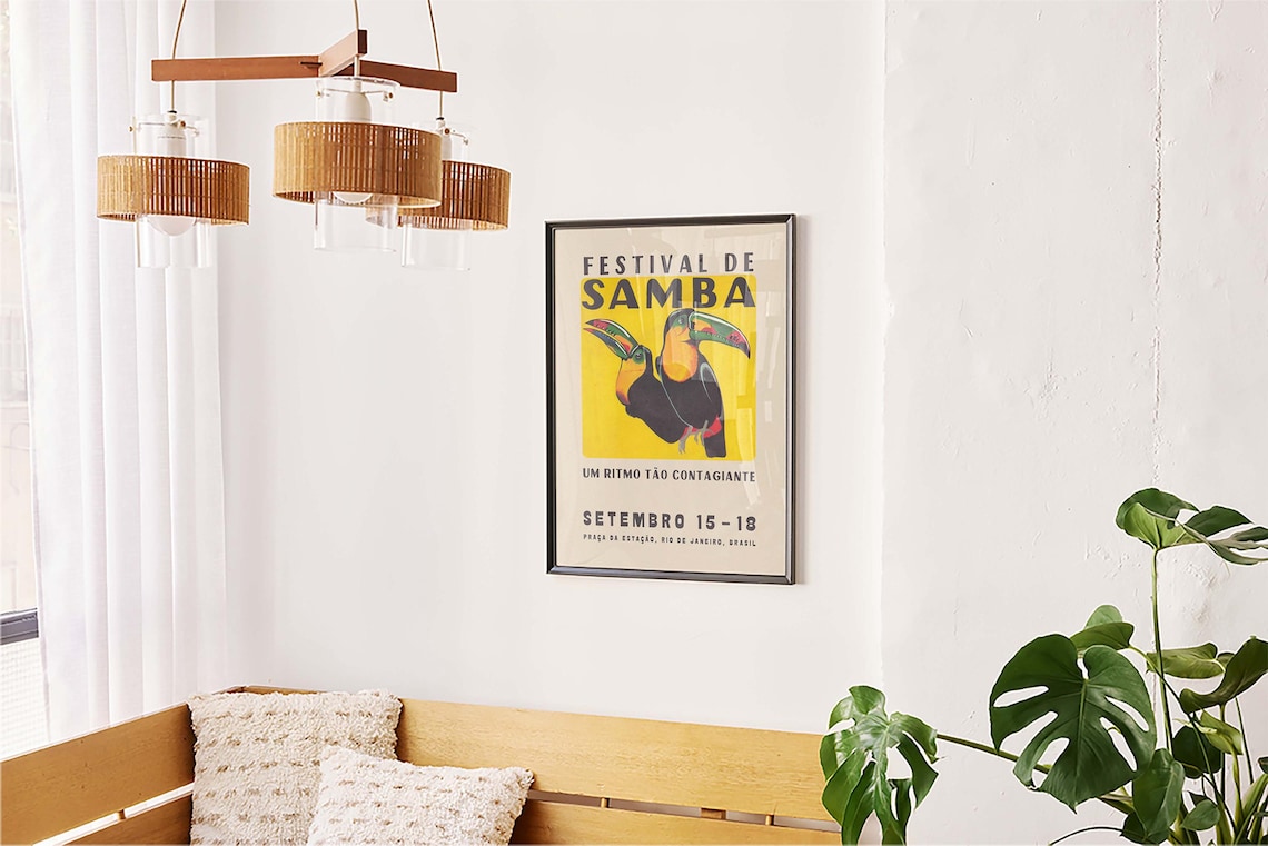 Toucan Samba Festival Vintage Mid-Century Art Print - Image 4