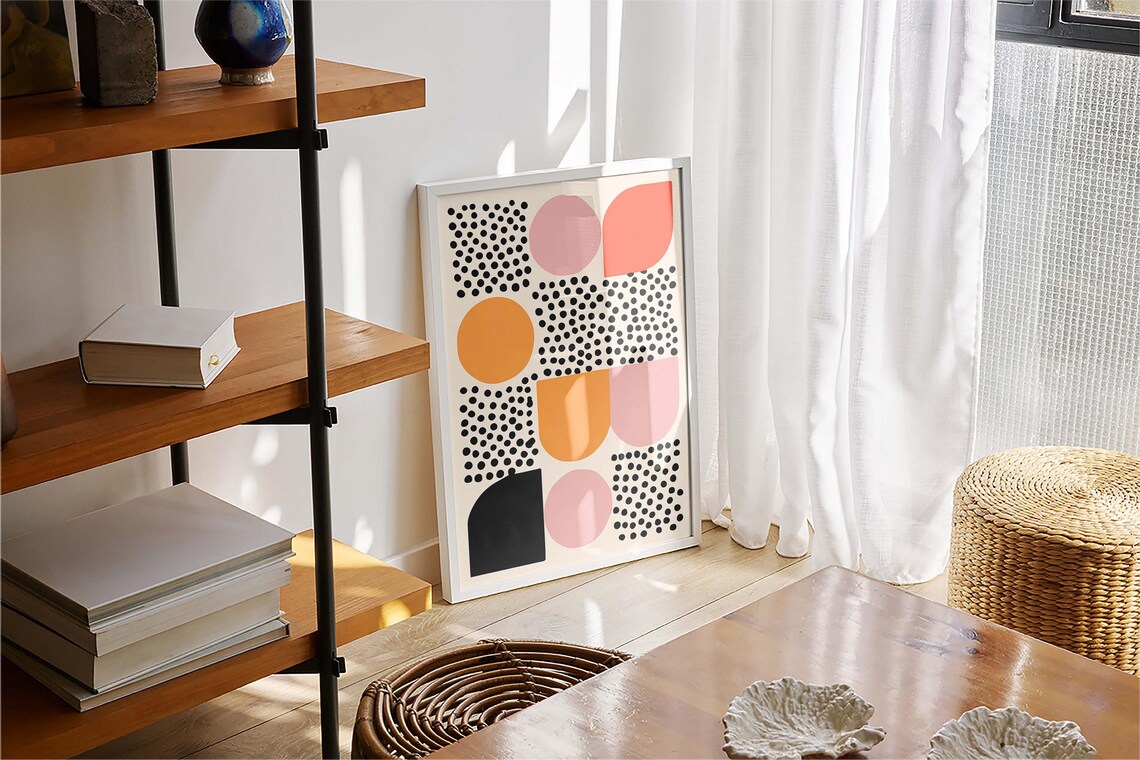 Abstract Colorful Mid Century Poster Print - Image 4