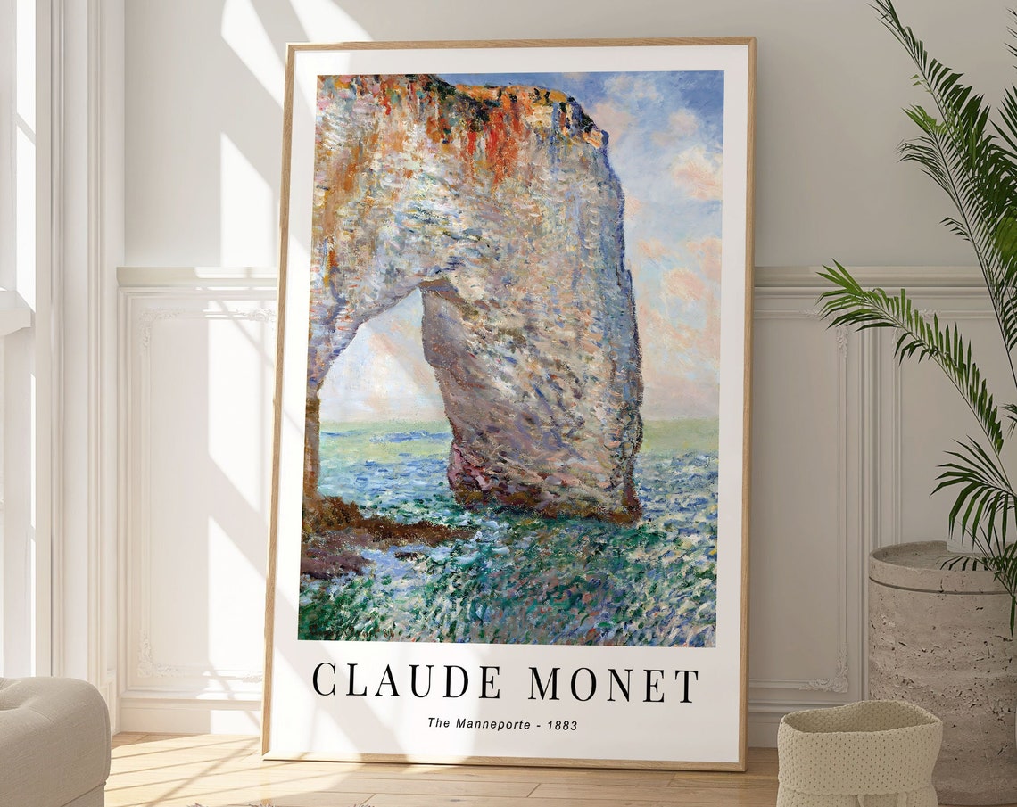 Claude Monet The Manneporte Print Landscape Poster Scenic Sea View Gallery Wall Art Decor Art Lovers Gift Beautiful Impressionism