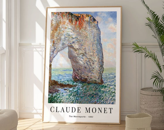 Claude Monet The Manneporte Print Landscape Poster Scenic Sea View Gallery Wall Art Decor Art Lovers Gift Beautiful Impressionism