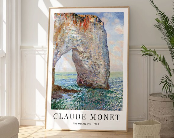 Monet The Manneporte 1883 Etretat Cliff Sea Arch Impressionist Print