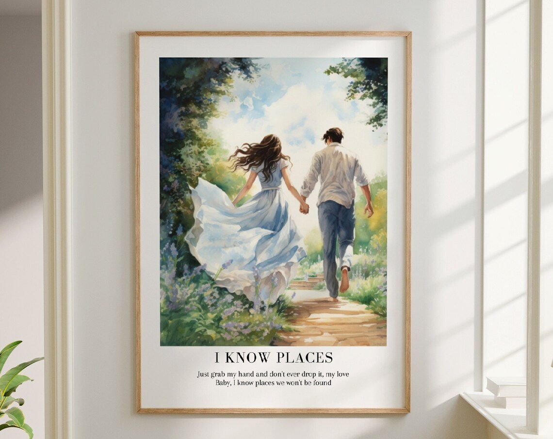 Taylor Swift I Know Places Secret Garden Path Watercolor Poster
