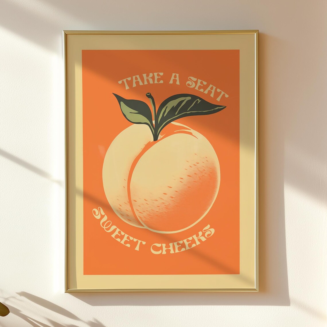 Take A Seat Sweet Cheeks Funny Toilet Poster