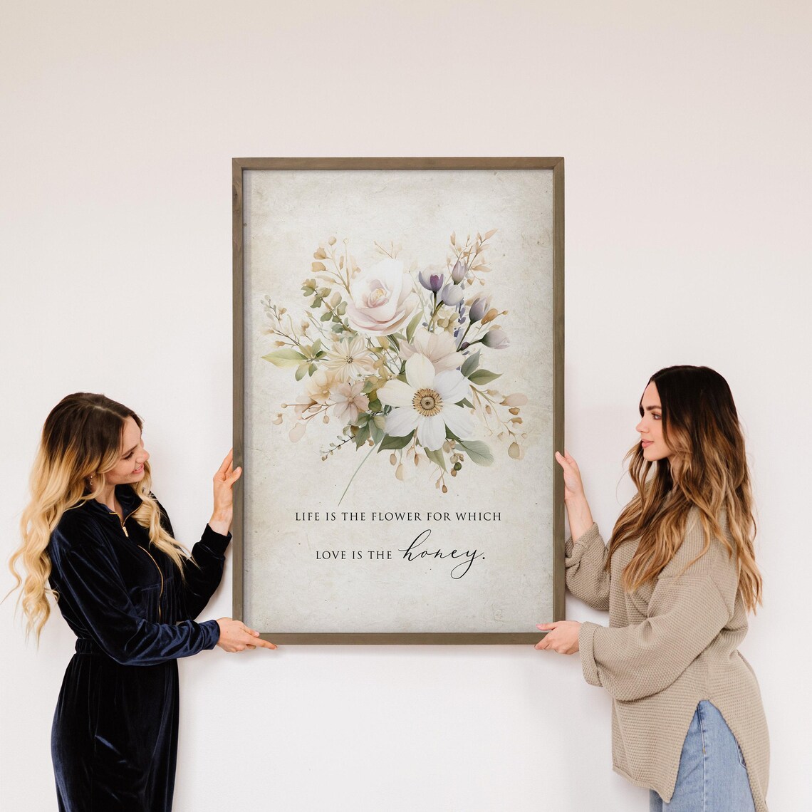 Floral Life Is the Flower for Which Love Is the Honey Quote Poster