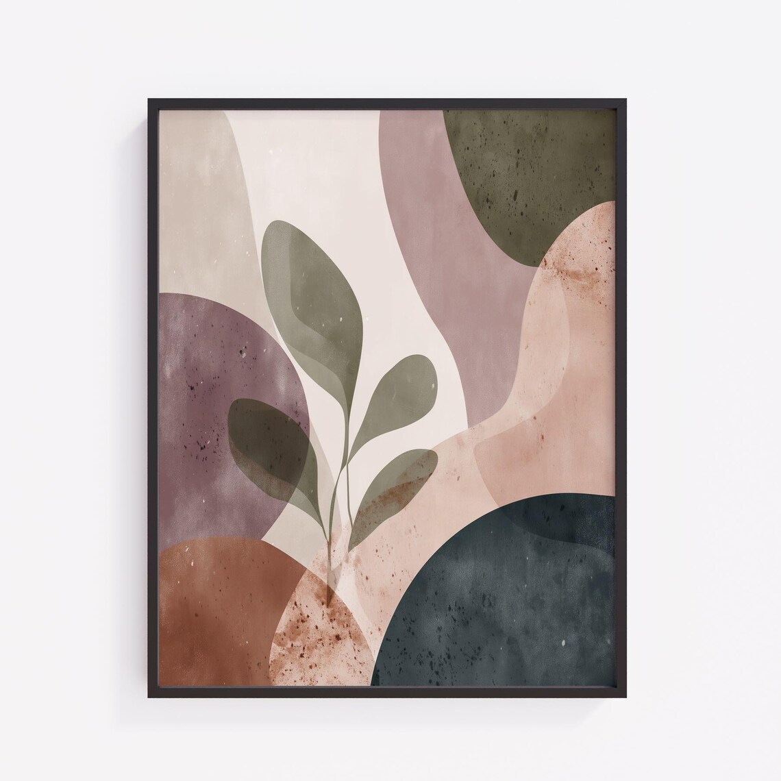 Earthy Abstract Art Print Modern Boho Home Decor V88
