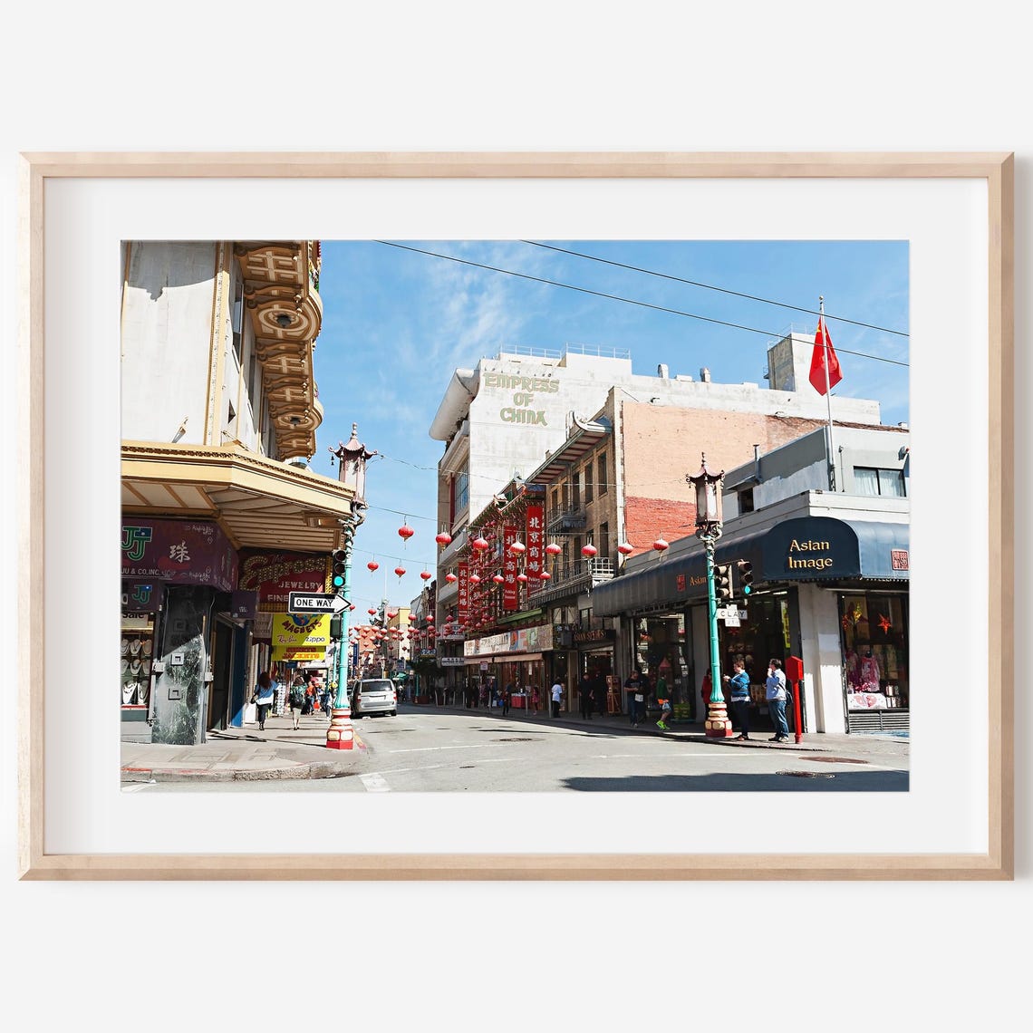 Chinatown San Francisco Photo Poster Street Scene Lanterns Artwork
