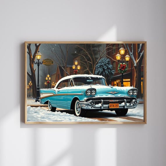 Vintage 1957 Bel Air Car Jigsaw Puzzle Family Fun Mindfulness Activity