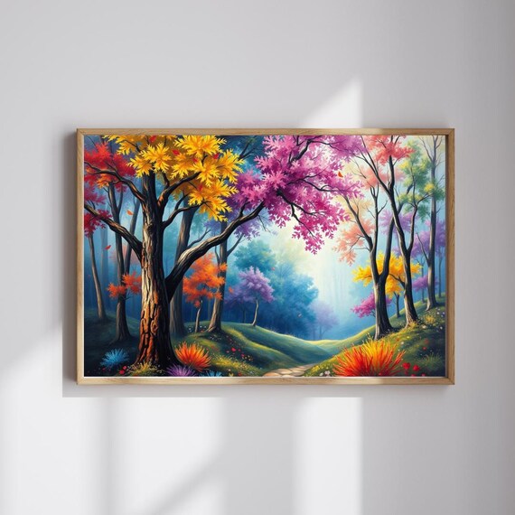 Autumn Forest Jigsaw Puzzle Vibrant Fall Colors