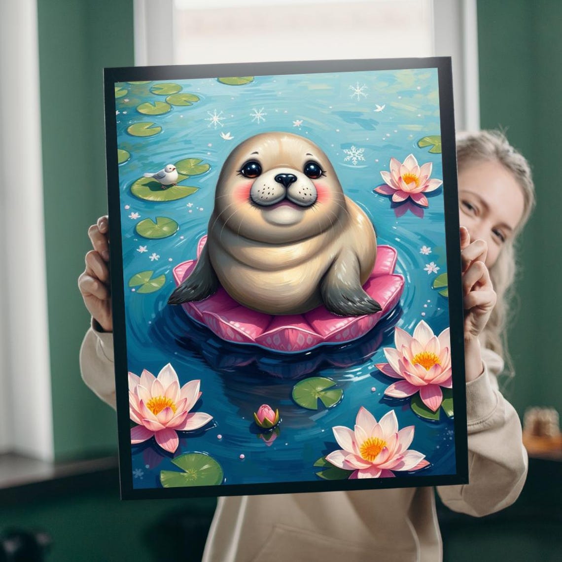 Seal Jigsaw Puzzle With Lilies Fun Family Activity