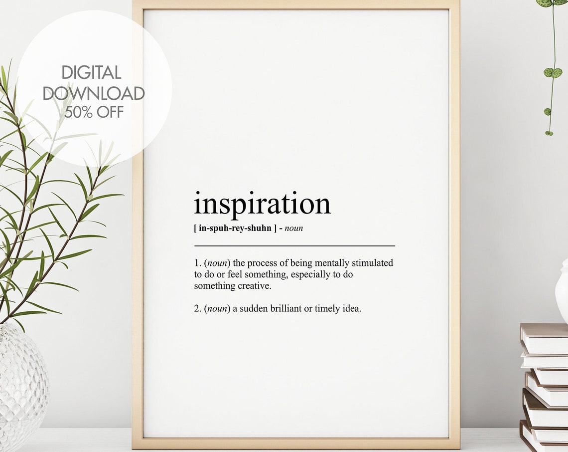 Inspiration Definition Minimalist Dictionary Poster Decor Gift - Image 3