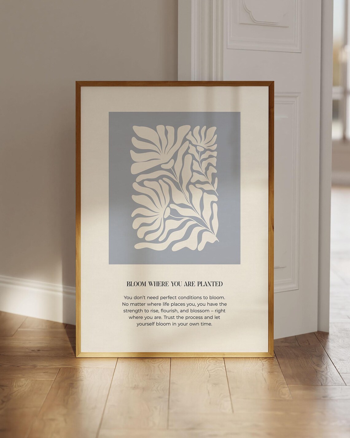 Inspirational Quote Wall Art Blooming Poster