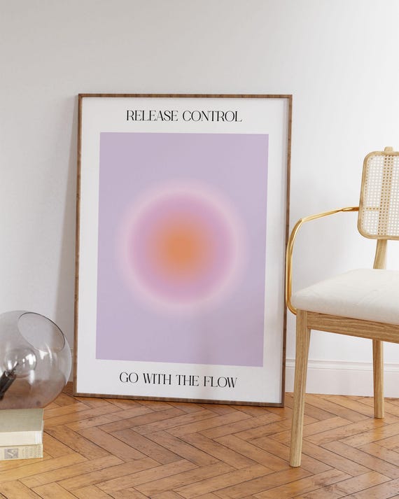 Go With The Flow Aura Quote Art Print